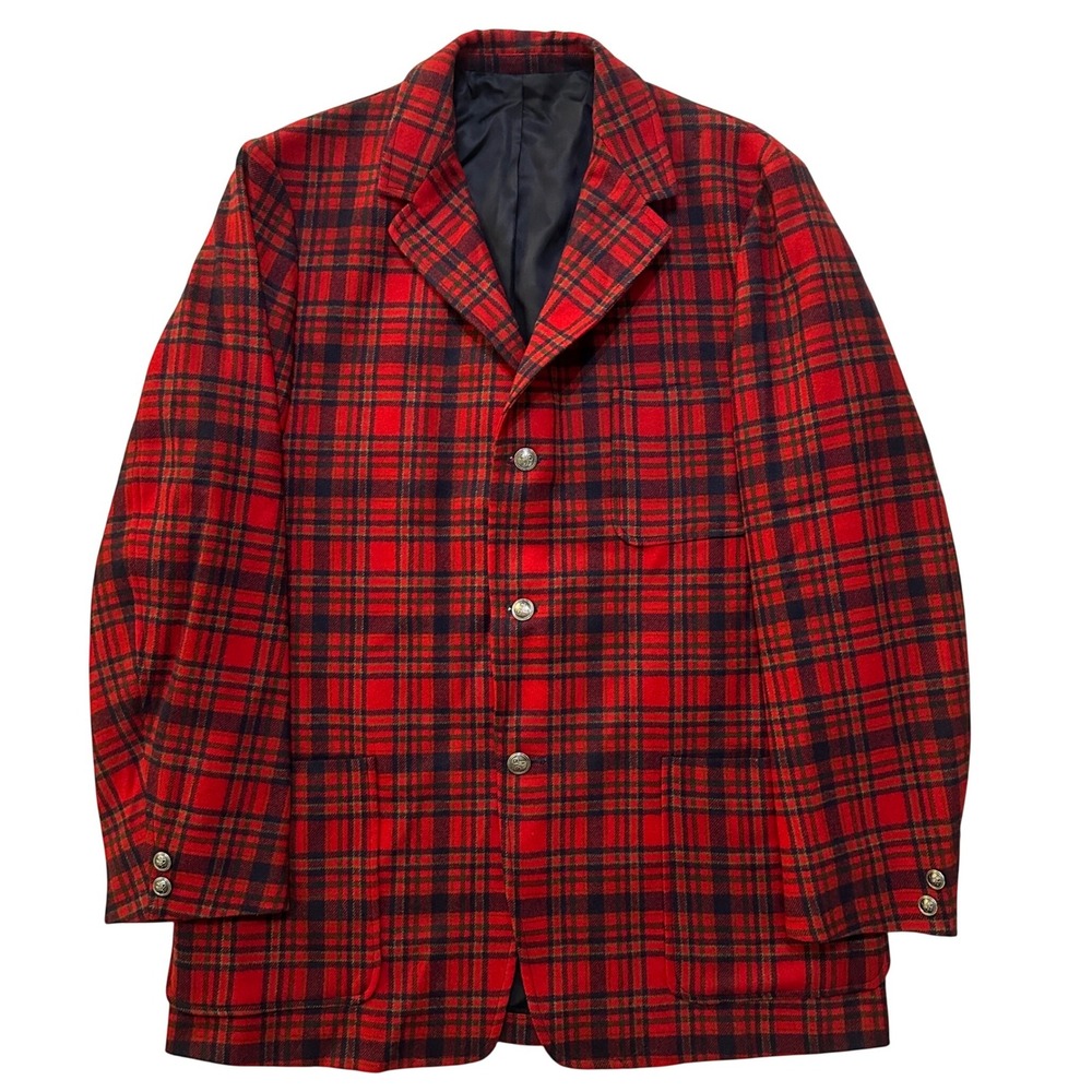 Pendleton Vintage‎ 100% Virgin Wool Plaid Sport Coat Blazer L Academia Heritage